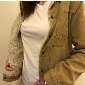 Small corduroy sherpa jacket from American Eagle